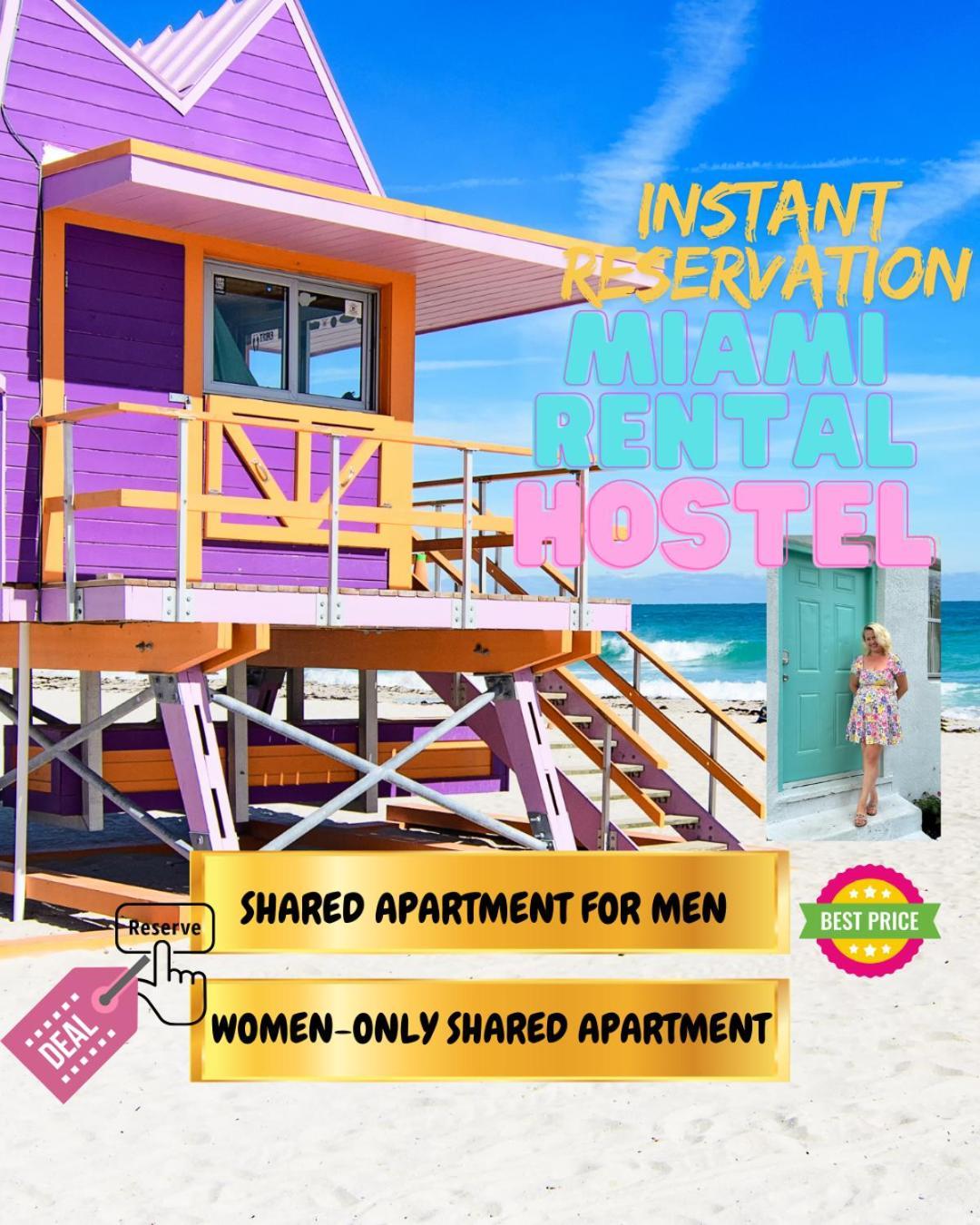 103 Miami Shared Rooms For Men Central Comfortable, Affordable Exterior foto